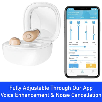 Micro ITE Bluetooth Hearing Aids (App Controlled)